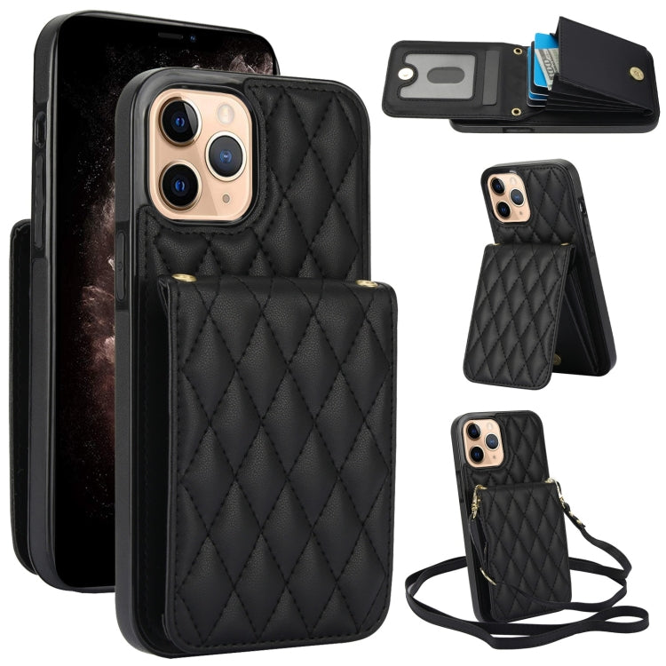 YM015 Crossbody Rhombic Card Bag RFID Phone Case, For iPhone 14 Pro Max, For iPhone 13 Pro Max, For iPhone 13 Pro, For iPhone 13, For iPhone 12 / 12 Pro, For iPhone 12 Pro Max, For iPhone 11 Pro Max, For iPhone 11