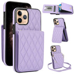 YM015 Crossbody Rhombic Card Bag RFID Phone Case, For iPhone 14 Pro Max, For iPhone 13 Pro Max, For iPhone 13 Pro, For iPhone 13, For iPhone 12 / 12 Pro, For iPhone 12 Pro Max, For iPhone 11 Pro Max, For iPhone 11