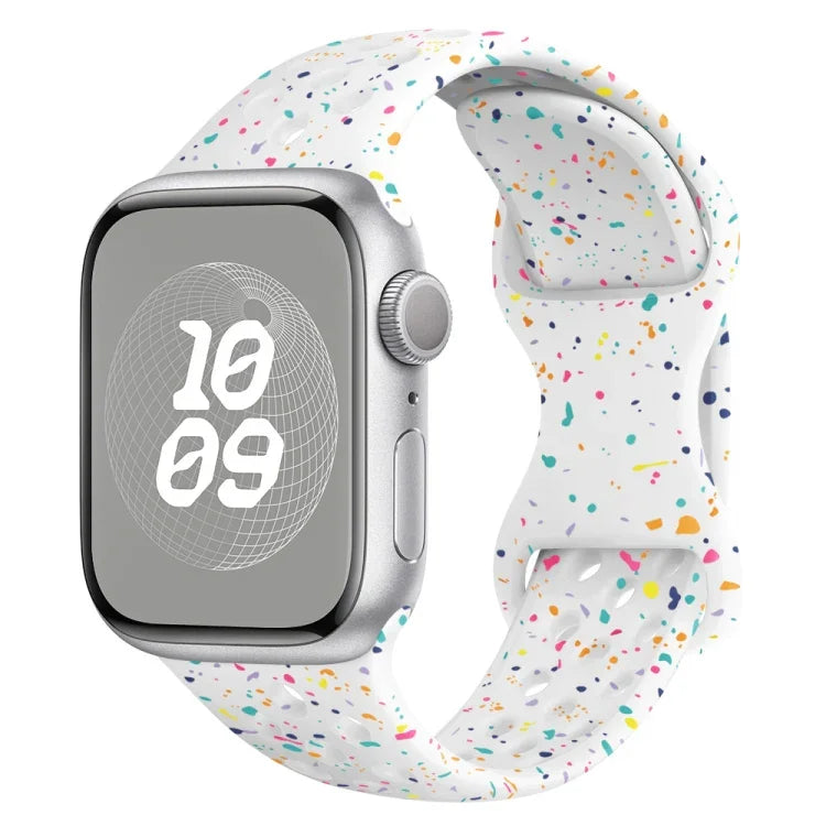 Hole Style Butterfly Buckle Camouflage Silicone Watch Band, For Apple Watch Series 2 42mm, For Apple Watch Series 2 38mm, For Apple Watch 42mm, For Apple Watch 38mm