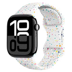 Hole Style Butterfly Buckle Camouflage Silicone Watch Band, For Apple Watch Series 10 46mm, For Apple Watch Series 10 42mm, For Apple Watch SE 2023 44mm, For Apple Watch SE 2023 40mm