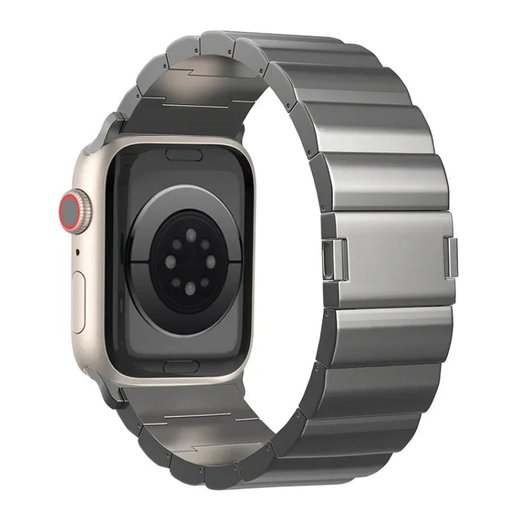 One-Bead Magnetic Buckle Titanium Metal Watch Band, For Apple Watch Series 10 46mm, For Apple Watch Series 10 42mm, For Apple Watch SE 2023 44mm, For Apple Watch SE 2023 40mm, For Apple Watch Ultra 2 49mm, For Apple Watch Series 9 45mm                 ...