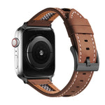 Mesh Calfskin Genuine Leather Watch Band, For Apple Watch Series 8 41mm, For Apple Watch Series 8 45mm, For Apple Watch SE 2022 40mm, For Apple Watch SE 2022 44mm, For Apple Watch Series 7 41mm, For Apple Watch Series 7 45mm