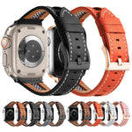 Mesh Calfskin Genuine Leather Watch Band, For Apple Watch Series 4 44mm, For Apple Watch Series 4 40mm, For Apple Watch Series 3 38mm, For Apple Watch Series 3 42mm, For Apple Watch Series 2 42mm, For Apple Watch Series 2 38mm
