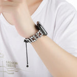 Rhinestone Metal Bracelet Watch Band, For Apple Watch SE 40mm, For Apple Watch SE 44mm, For Apple Watch Series 6 40mm, For Apple Watch Series 6 44mm, For Apple Watch Series 5 44mm, For Apple Watch Series 5 40mm, For Apple Watch Series 4 44mm           ...