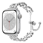 Rhinestone Metal Bracelet Watch Band, For Apple Watch SE 40mm, For Apple Watch SE 44mm, For Apple Watch Series 6 40mm, For Apple Watch Series 6 44mm, For Apple Watch Series 5 44mm, For Apple Watch Series 5 40mm, For Apple Watch Series 4 44mm           ...