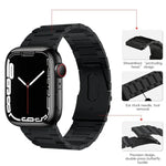 PG63 Three-Bead Protrusion Titanium Metal Watch Band, For Apple Watch Series 6 40mm, For Apple Watch Series 6 44mm, For Apple Watch Series 5 44mm, For Apple Watch Series 5 40mm, For Apple Watch Series 4 44mm, For Apple Watch Series 4 40mm              ...