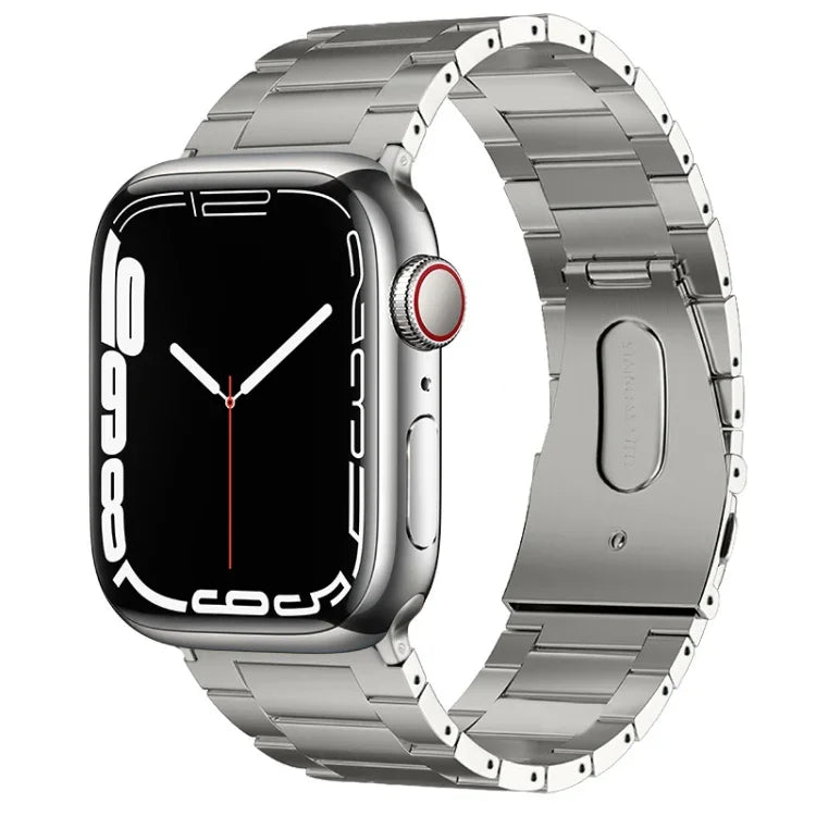 PG63 Three-Bead Protrusion Titanium Metal Watch Band, For Apple Watch Series 6 40mm, For Apple Watch Series 6 44mm, For Apple Watch Series 5 44mm, For Apple Watch Series 5 40mm, For Apple Watch Series 4 44mm, For Apple Watch Series 4 40mm              ...