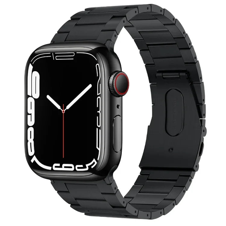 PG63 Three-Bead Protrusion Titanium Metal Watch Band, For Apple Watch Series 6 40mm, For Apple Watch Series 6 44mm, For Apple Watch Series 5 44mm, For Apple Watch Series 5 40mm, For Apple Watch Series 4 44mm, For Apple Watch Series 4 40mm              ...