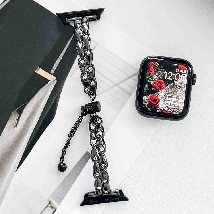 Rhinestone Peacock Metal Bracelet Watch Band, For Apple Watch SE 2023 44mm, For Apple Watch SE 2023 40mm, For Apple Watch Ultra 2 49mm, For Apple Watch Series 9 45mm, For Apple Watch Series 9 41mm, For Apple Watch Ultra 49mm, For Apple Watch Series 8 4...