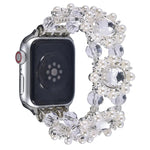 Beaded Pearl Gemstone Bracelet Watch Band, For Apple Watch SE 2023 44mm, For Apple Watch SE 2023 40mm, For Apple Watch Ultra 2 49mm, For Apple Watch Series 9 45mm, For Apple Watch Series 9 41mm, For Apple Watch Ultra 49mm, For Apple Watch Series 8 41mm...