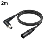 XK041L XLR 3pin Straight Male to Elbow Female Audio Cable, 0.3m, 1m, 2m, 3m, 5m, 10m