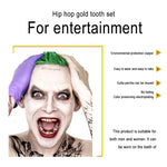 Hip Hop Accessories Gold Tooth Set Real Gold Plating Smooth Upper Eight Lower Six Denture Set