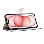 3D Pattern Leather Phone Case, For iPhone 16 Plus, For iPhone 16