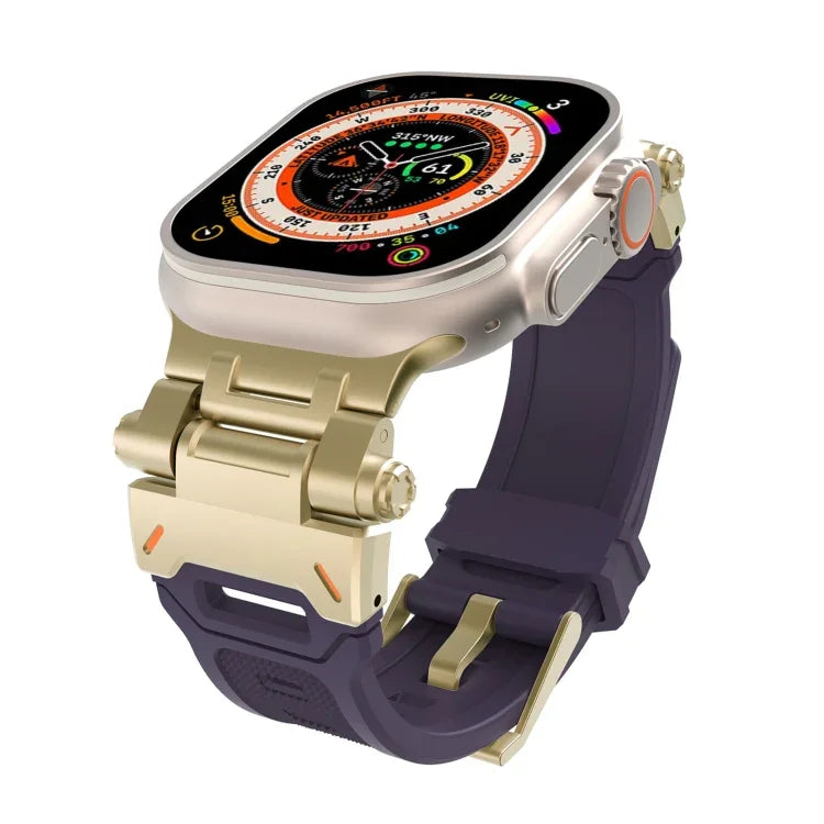 Stainless Steel Connector TPU Watch Band, For Apple Watch SE 2023 44mm, For Apple Watch Ultra 2 49mm