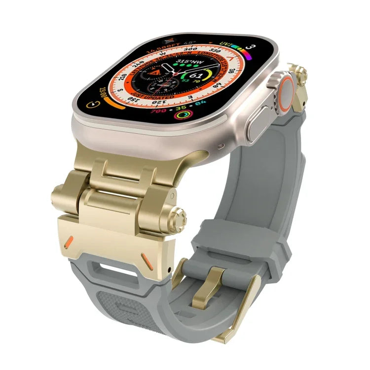 Stainless Steel Connector TPU Watch Band, For Apple Watch Series 9 45mm, For Apple Watch Ultra 49mm