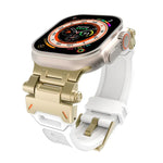 Stainless Steel Connector TPU Watch Band, For Apple Watch Series 9 45mm, For Apple Watch Ultra 49mm