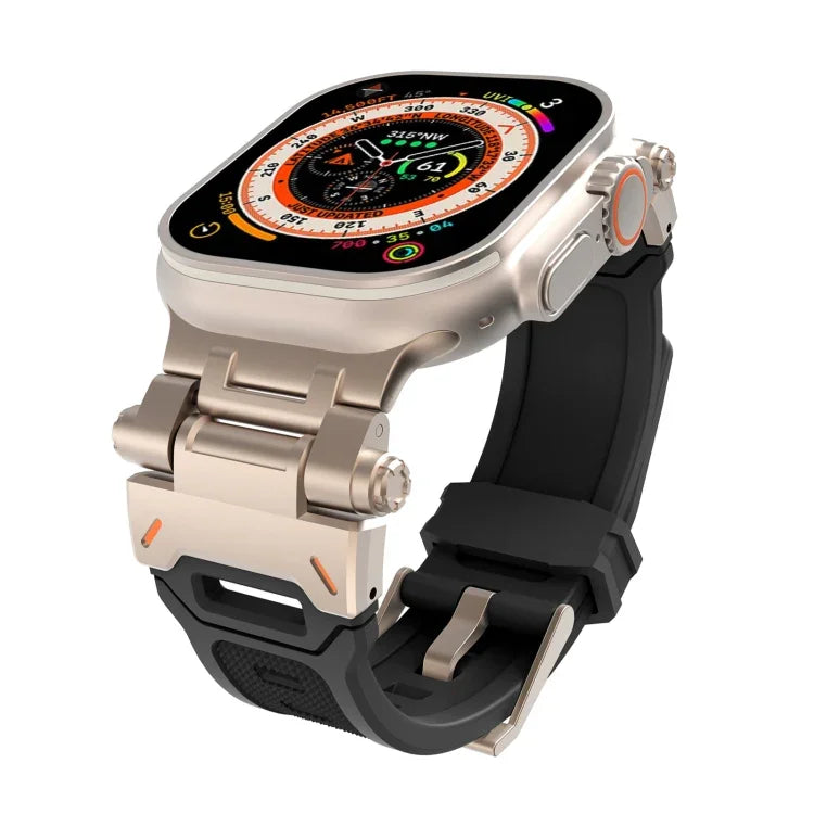Stainless Steel Connector TPU Watch Band, For Apple Watch Series 9 45mm, For Apple Watch Ultra 49mm