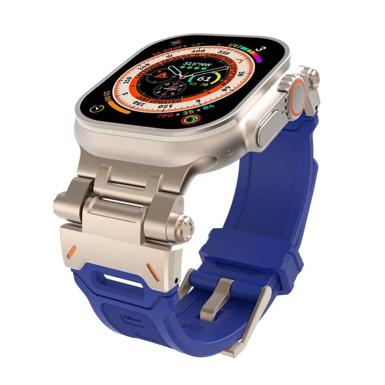 Stainless Steel Connector TPU Watch Band, For Apple Watch Series 9 45mm, For Apple Watch Ultra 49mm