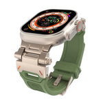 Stainless Steel Connector TPU Watch Band, For Apple Watch Series 8 45mm, For Apple Watch SE 2022 44mm