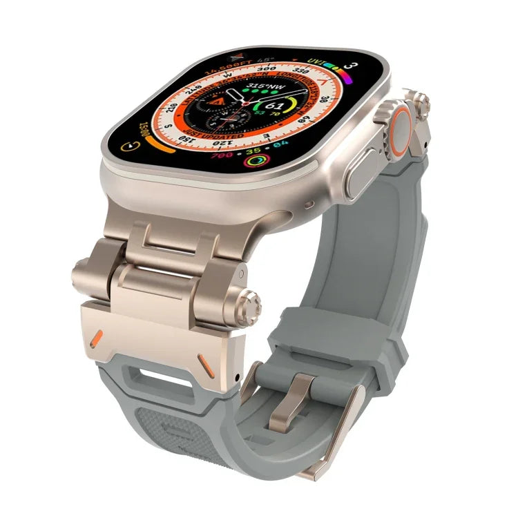 Stainless Steel Connector TPU Watch Band, For Apple Watch Series 6 44mm, For Apple Watch Series 5 44mm