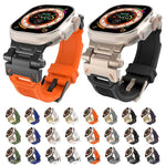 Stainless Steel Connector TPU Watch Band, For Apple Watch SE 2023 44mm, For Apple Watch Ultra 2 49mm