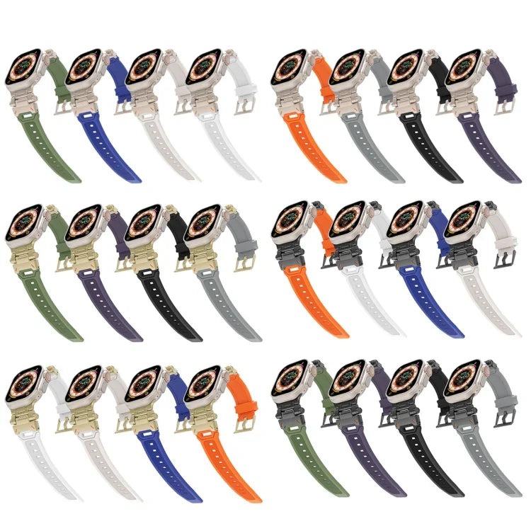 Stainless Steel Connector TPU Watch Band, For Apple Watch Series 4 44mm, For Apple Watch Series 3 42mm