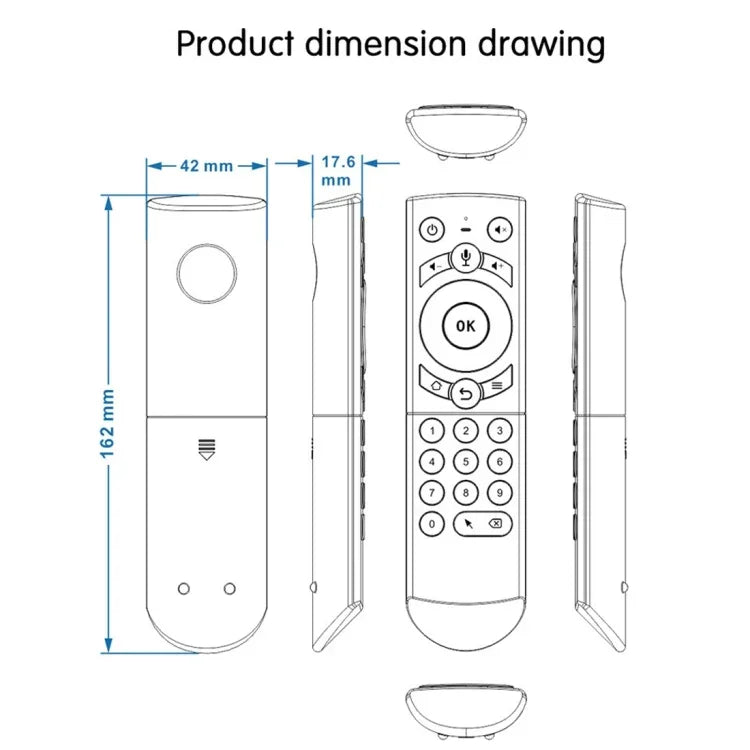 G21 2.4GHz Fly Air Mouse LED Backlight Wireless Keyboard Remote Control with Gyroscope for Android TV Box / PC, Support Intelligent Voice, Orange