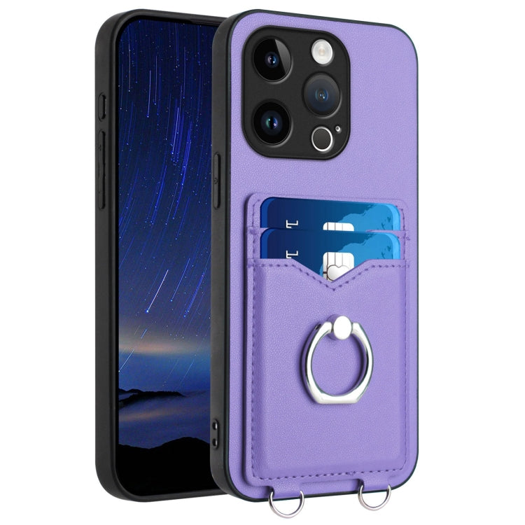 R20 Ring Card Holder Phone Case, For iPhone 14 Plus, For iPhone 14, For iPhone 14 Pro, For iPhone 14 Pro Max, For iPhone SE 2022 / SE 2020 / 8, For iPhone 13 Pro Max, For iPhone 13 Pro, For iPhone 13