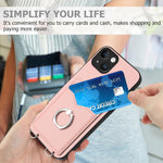 R20 Ring Card Holder Phone Case, For iPhone 14 Plus, For iPhone 14, For iPhone 14 Pro, For iPhone 14 Pro Max, For iPhone SE 2022 / SE 2020 / 8, For iPhone 13 Pro Max, For iPhone 13 Pro, For iPhone 13