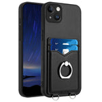 R20 Ring Card Holder Phone Case, For iPhone 14 Plus, For iPhone 14, For iPhone 14 Pro, For iPhone 14 Pro Max, For iPhone SE 2022 / SE 2020 / 8, For iPhone 13 Pro Max, For iPhone 13 Pro, For iPhone 13