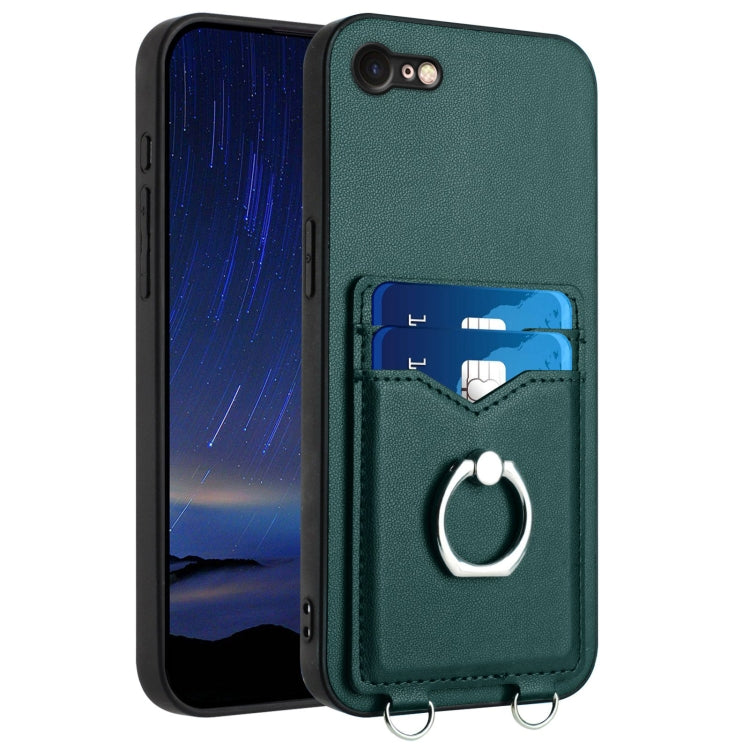 R20 Ring Card Holder Phone Case, For iPhone 14 Plus, For iPhone 14, For iPhone 14 Pro, For iPhone 14 Pro Max, For iPhone SE 2022 / SE 2020 / 8, For iPhone 13 Pro Max, For iPhone 13 Pro, For iPhone 13