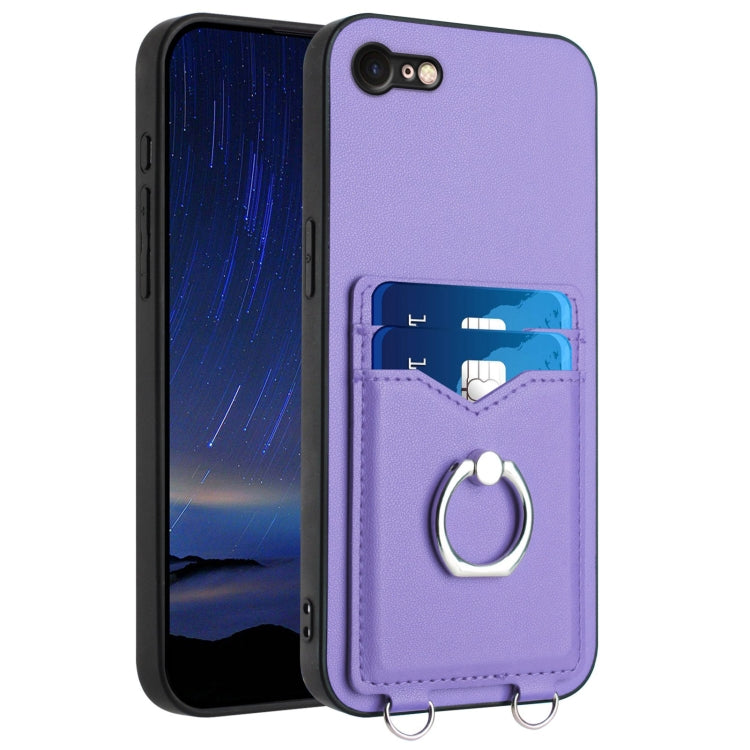 R20 Ring Card Holder Phone Case, For iPhone 14 Plus, For iPhone 14, For iPhone 14 Pro, For iPhone 14 Pro Max, For iPhone SE 2022 / SE 2020 / 8, For iPhone 13 Pro Max, For iPhone 13 Pro, For iPhone 13