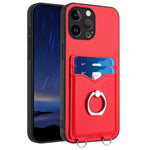 R20 Ring Card Holder Phone Case, For iPhone 14 Plus, For iPhone 14, For iPhone 14 Pro, For iPhone 14 Pro Max, For iPhone SE 2022 / SE 2020 / 8, For iPhone 13 Pro Max, For iPhone 13 Pro, For iPhone 13