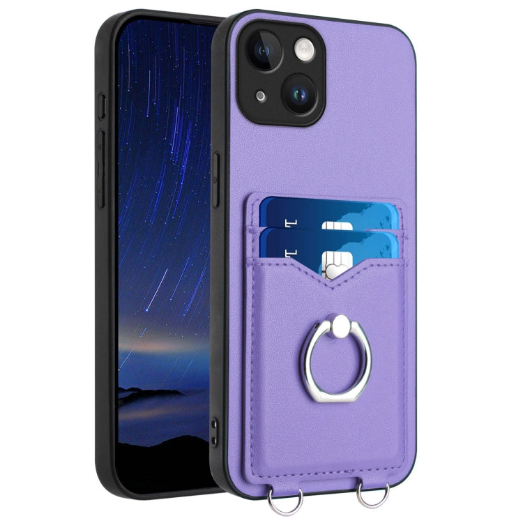 R20 Ring Card Holder Phone Case, For iPhone 14 Plus, For iPhone 14, For iPhone 14 Pro, For iPhone 14 Pro Max, For iPhone SE 2022 / SE 2020 / 8, For iPhone 13 Pro Max, For iPhone 13 Pro, For iPhone 13