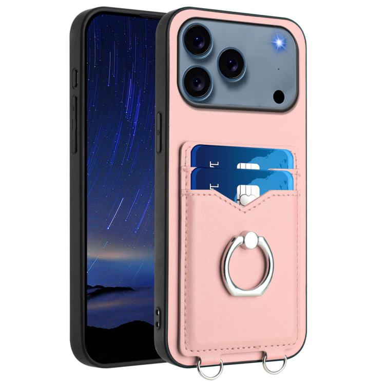 R20 Ring Card Holder Phone Case, For iPhone 18 Pro / 17 Pro, For iPhone 18 Pro Max / 17 Pro Max, For iPhone 17, For iPhone Air, For iPhone 15 Pro Max, For iPhone 15 Pro, For iPhone 15 Plus, For iPhone 15