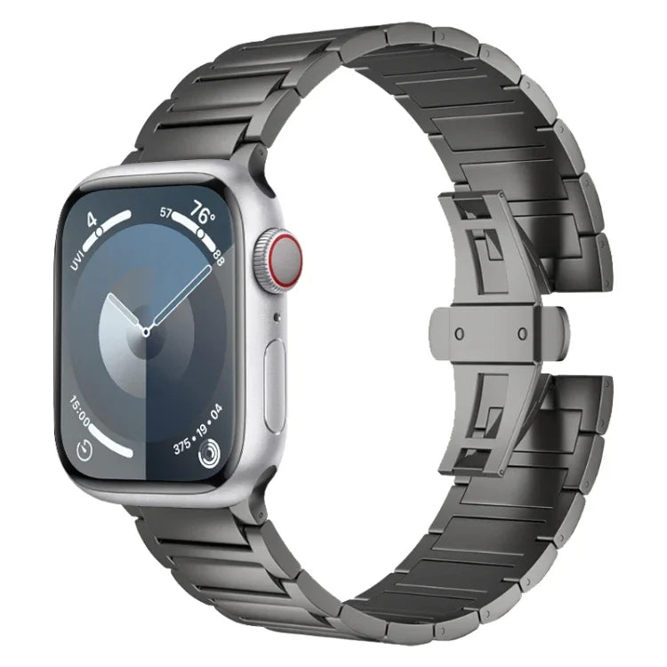 I-shaped Butterfly Buckle Titanium Alloy Watch Band, For Apple Watch SE 2023 44mm, For Apple Watch Ultra 2 49mm, For Apple Watch Series 9 45mm, For Apple Watch Ultra 49mm, For Apple Watch Series 8 45mm, For Apple Watch SE 2022 44mm                     ...