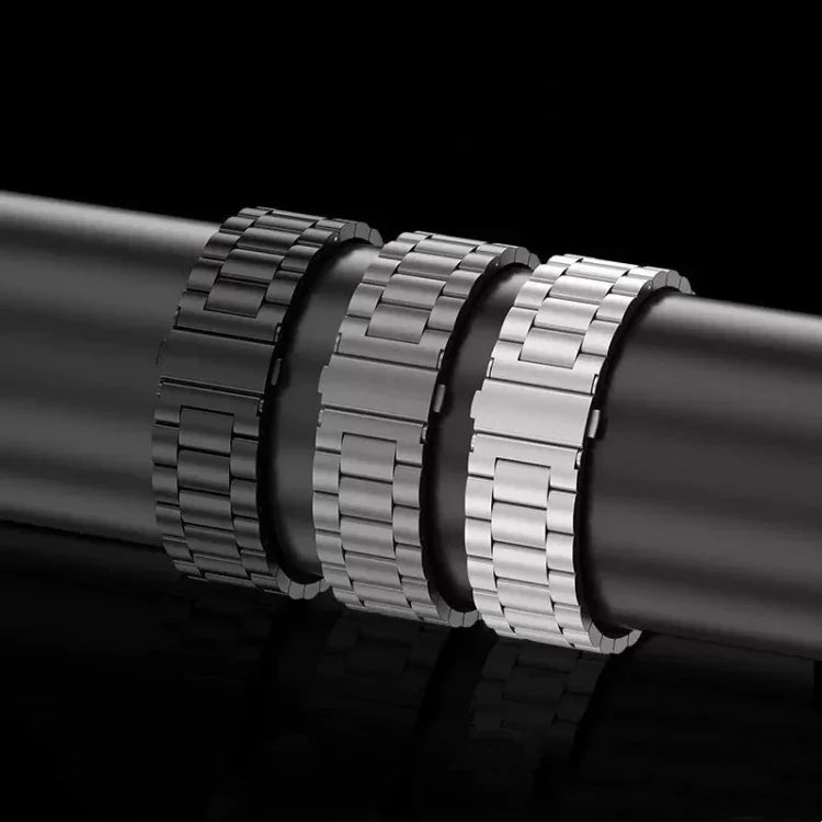 3-Bead Flat Buckle Titanium Alloy Watch Band, For Apple Watch SE 2023 44mm, For Apple Watch SE 2023 40mm, For Apple Watch Ultra 2 49mm, For Apple Watch Series 9 45mm, For Apple Watch Series 9 41mm, For Apple Watch Ultra 49mm, For Apple Watch Series 8 4...