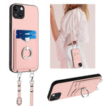 R20 Crossbody Rope Ring Card Holder Phone Case, For iPhone 17 Pro Max, For iPhone 17 Pro, For iPhone 17, For iPhone Air, For iPhone 15 Pro Max, For iPhone 15 Pro, For iPhone 15 Plus, For iPhone 15