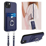 R20 Crossbody Rope Ring Card Holder Phone Case, For iPhone 17 Pro Max, For iPhone 17 Pro, For iPhone 17, For iPhone Air, For iPhone 15 Pro Max, For iPhone 15 Pro, For iPhone 15 Plus, For iPhone 15