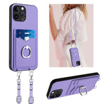 R20 Crossbody Rope Ring Card Holder Phone Case, For iPhone 14 Plus, For iPhone 14, For iPhone 14 Pro, For iPhone 14 Pro Max, For iPhone SE 2022 / SE 2020 / 8, For iPhone 13 Pro Max, For iPhone 13 Pro, For iPhone 13