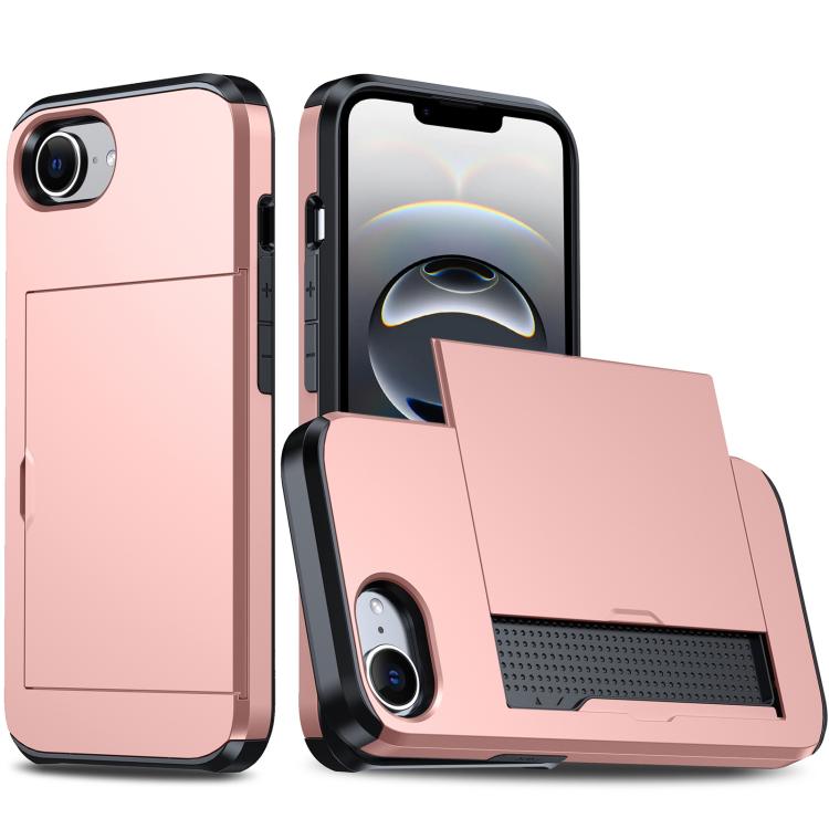 Shockproof Armor Phone Case with Card Slot, For iPhone 17e / 16e, For iPhone 17 Pro Max, For iPhone 17 Pro, For iPhone 17