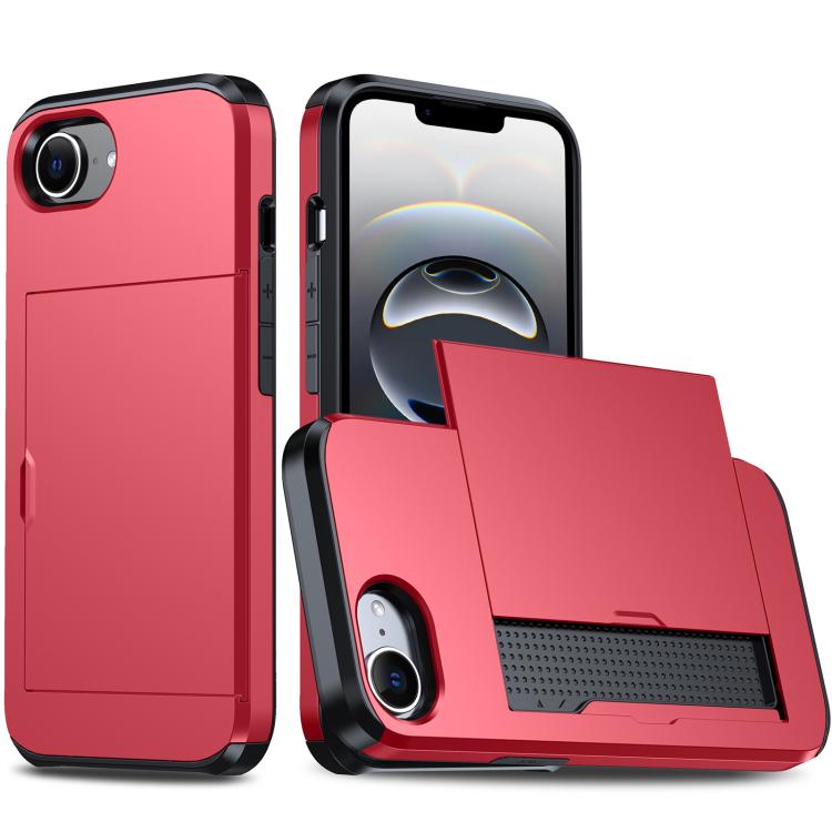 Shockproof Armor Phone Case with Card Slot, For iPhone 17e / 16e, For iPhone 17 Pro Max, For iPhone 17 Pro, For iPhone 17