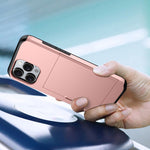 Shockproof Armor Phone Case with Card Slot, For iPhone 17e / 16e, For iPhone 17 Pro Max, For iPhone 17 Pro, For iPhone 17