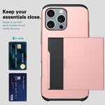 Shockproof Armor Phone Case with Card Slot, For iPhone 17 Pro Max, For iPhone 17 Pro, For iPhone 17, For iPhone Air