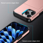 Shockproof Armor Phone Case with Card Slot, For iPhone 16
