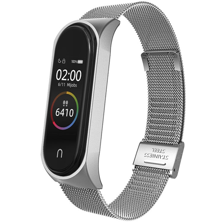 For Xiaomi Mi Band 4 / 3 Milanese Metal Replacement Strap Watchband, Silver, Black, Rose Gold, Rose Pink, Black Red, Black Green, Pink, Colorful, Green, Pearlescent Blue, Blue, Purple, Red