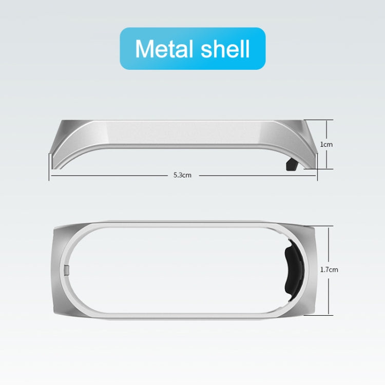 For Xiaomi Mi Band 4 / 3 Milanese Metal Replacement Strap Watchband, Silver, Black, Rose Gold, Rose Pink, Black Red, Black Green, Pink, Colorful, Green, Pearlescent Blue, Blue, Purple, Red