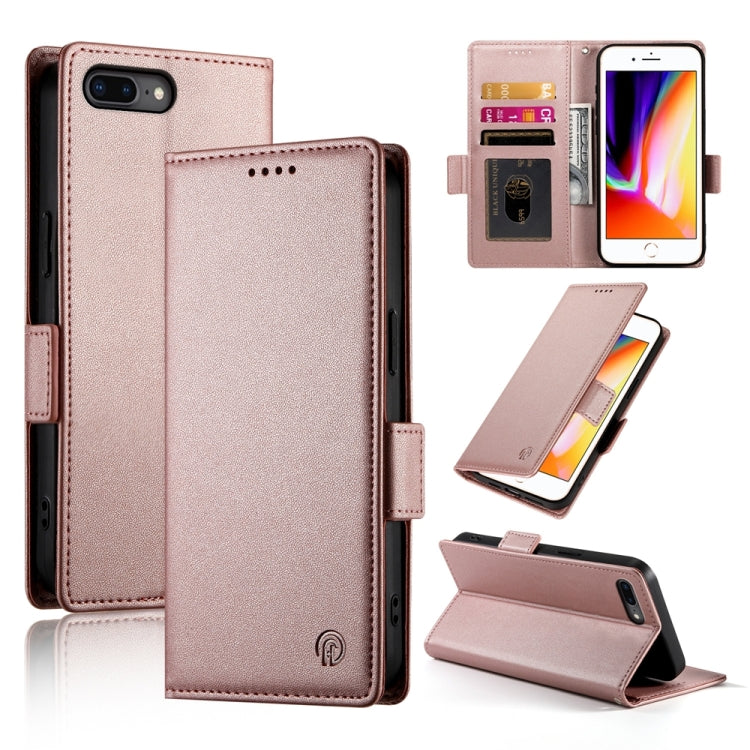 Side Buckle Magnetic Frosted Leather Phone Case, For iPhone XS Max, For iPhone 8 Plus / 7 Plus