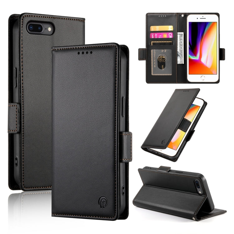 Side Buckle Magnetic Frosted Leather Phone Case, For iPhone XS Max, For iPhone 8 Plus / 7 Plus