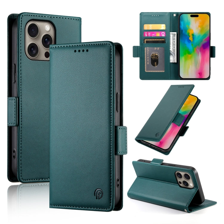 Side Buckle Magnetic Frosted Leather Phone Case, For iPhone 17e / 16e, For iPhone 17 Pro Max, For iPhone 17 Pro, For iPhone 17, For iPhone Air, For iPhone 16 Pro Max